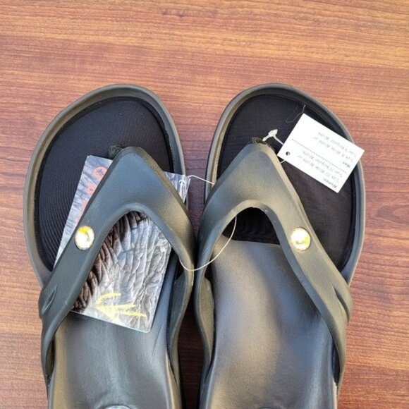 Hawaiian Jellys Ultra Comfort O'o Black Lava  Unisex Flip Flop Sandal Sz… - Picture 12 of 16